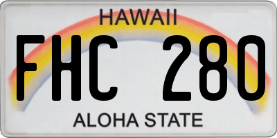 HI license plate FHC280