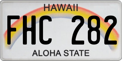 HI license plate FHC282