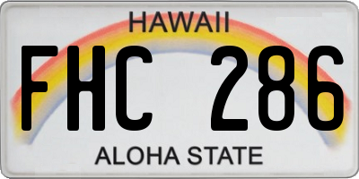 HI license plate FHC286