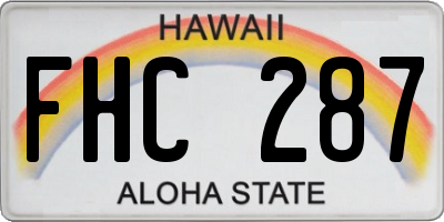 HI license plate FHC287