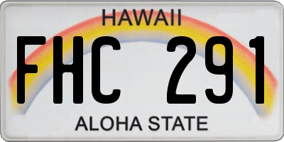 HI license plate FHC291