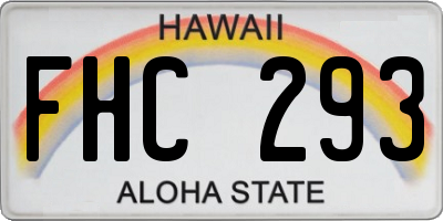 HI license plate FHC293
