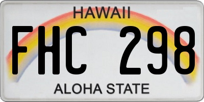 HI license plate FHC298