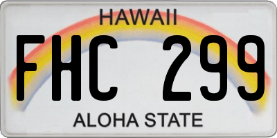HI license plate FHC299
