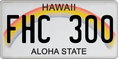 HI license plate FHC300
