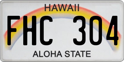 HI license plate FHC304