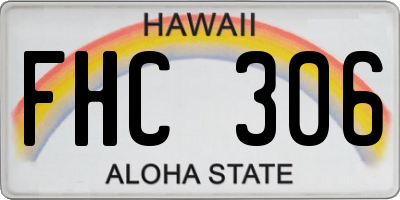 HI license plate FHC306