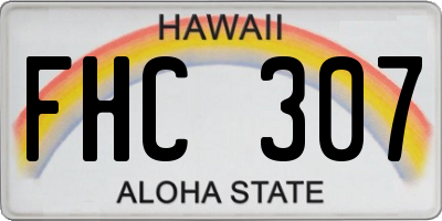HI license plate FHC307