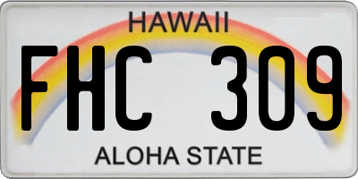 HI license plate FHC309