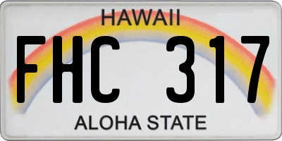 HI license plate FHC317