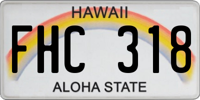 HI license plate FHC318