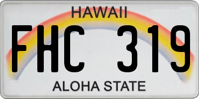 HI license plate FHC319