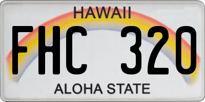 HI license plate FHC320