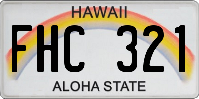 HI license plate FHC321