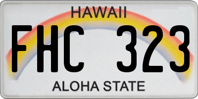 HI license plate FHC323