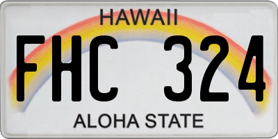 HI license plate FHC324