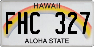 HI license plate FHC327