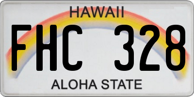 HI license plate FHC328