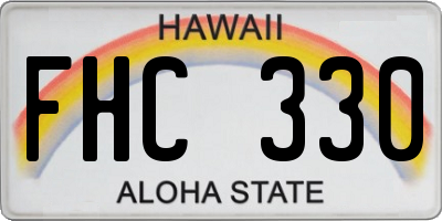 HI license plate FHC330