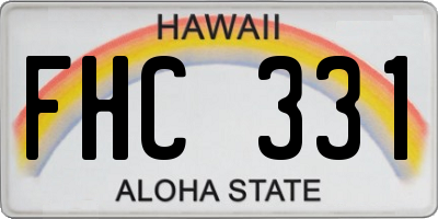 HI license plate FHC331