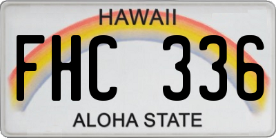 HI license plate FHC336