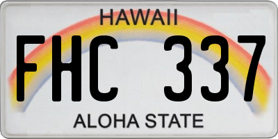 HI license plate FHC337