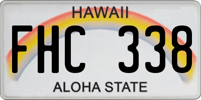 HI license plate FHC338