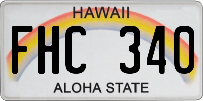 HI license plate FHC340