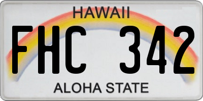 HI license plate FHC342