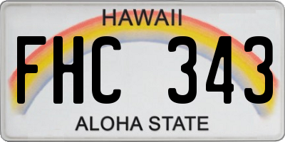 HI license plate FHC343