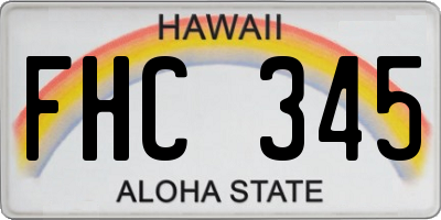 HI license plate FHC345