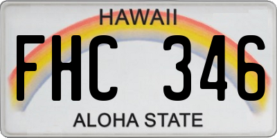HI license plate FHC346