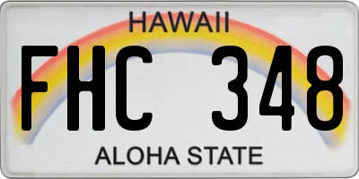 HI license plate FHC348