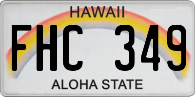 HI license plate FHC349