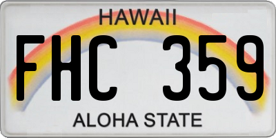 HI license plate FHC359