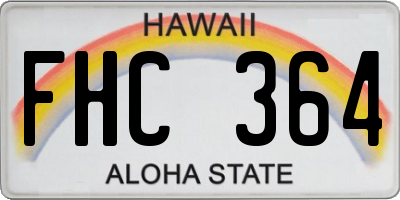 HI license plate FHC364