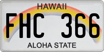 HI license plate FHC366