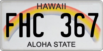HI license plate FHC367