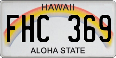 HI license plate FHC369