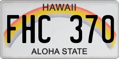 HI license plate FHC370