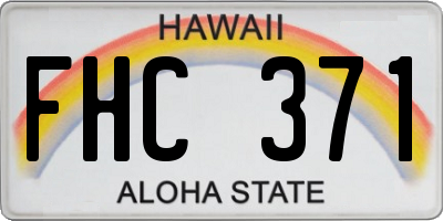 HI license plate FHC371