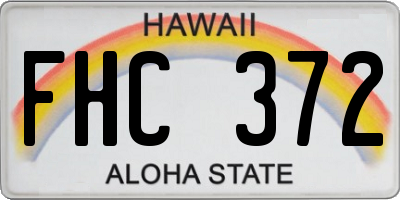 HI license plate FHC372