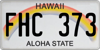 HI license plate FHC373