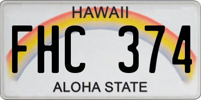 HI license plate FHC374