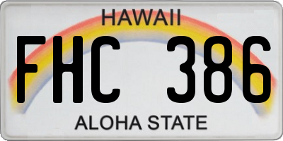 HI license plate FHC386