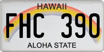 HI license plate FHC390