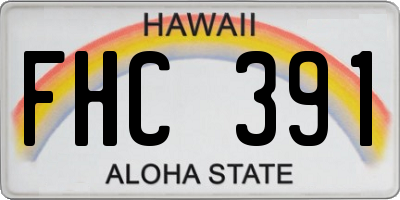 HI license plate FHC391