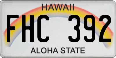 HI license plate FHC392