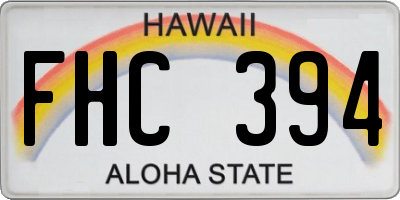HI license plate FHC394
