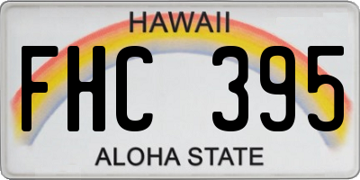 HI license plate FHC395